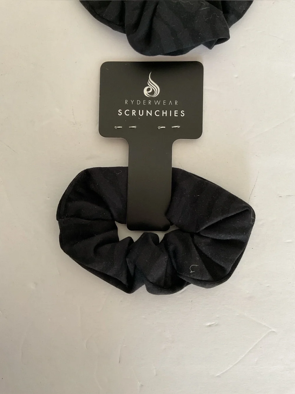 Ryderwear Wild Zebra Black Scrunchies NWT SET OF TWO